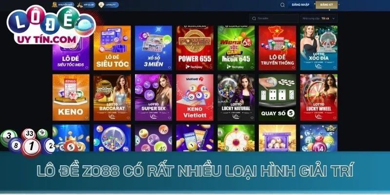 Lô Đề Zo88 – Nhà Cái Số Đề Trực Tuyến 1 Ăn 99 Xanh Chín 3 Lô đề Zo88 có rất nhiều loại hình giải trí đa dạng