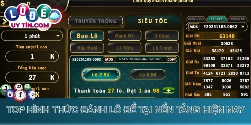 Top hình thức đánh lô đề tại Hitclub