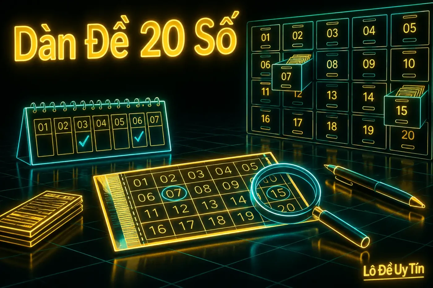 Dàn đề 20 số là cách chọn ra 20 con trong 100 số từ 00 đến 99 rồi bám theo nhóm đó để đánh đề