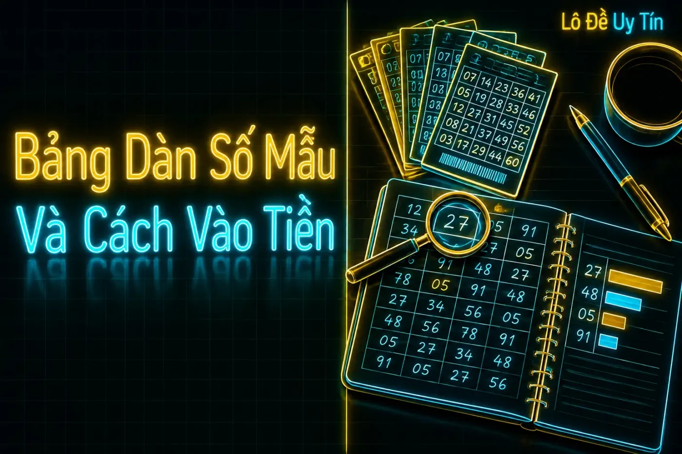 Dưới đây là một dàn mẫu để bạn hình dung, không phải số chắc ăn - dàn đề 24 số