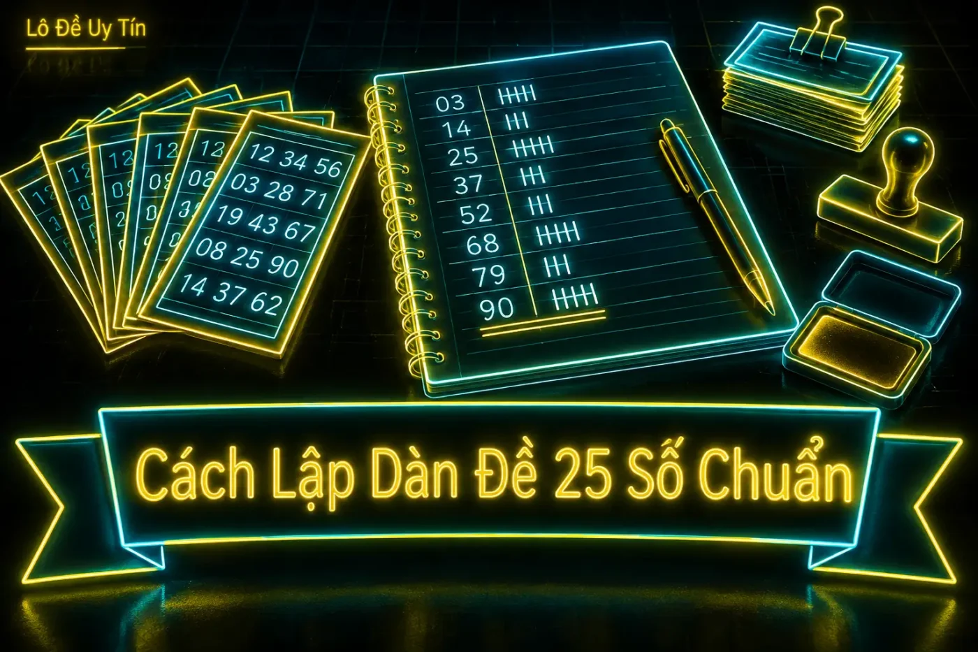 Cách làm quen thuộc là đi từ cả bảng 00-99 rồi loại dần những nhóm số không cần - dàn đề 25 số