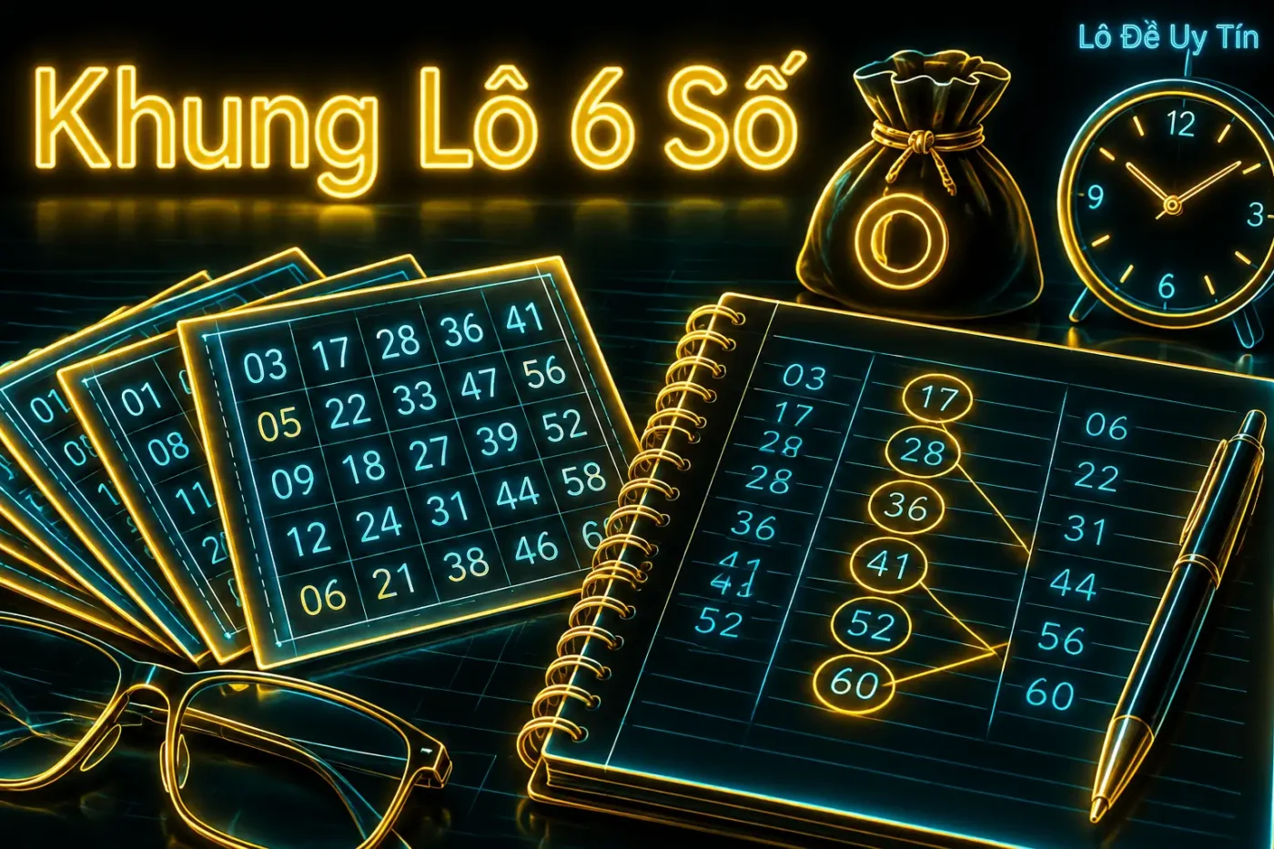 Khung lô 6 số là cách chọn sẵn sáu con số lô 2 số rồi theo dõi chúng trong một số ngày cố định